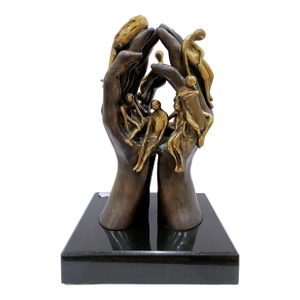 Late 20th Century Signed Arthur Marshak, "With These Hands", Bronze Sculpture