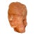 Vintage Signed Hand-Made Clay Female Bust Sculpture in Terracotta Finish For Sale