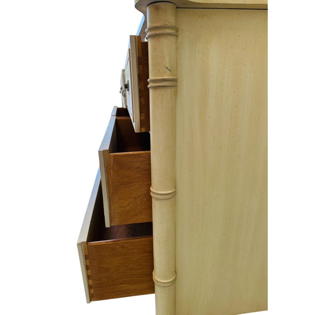 1970s Vintage Henry Link Bali Hai Faux Bamboo 6-Drawer Double Dresser For Sale - Image 5 of 12