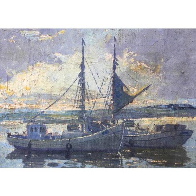 Gustav P. Rimmer, 1904-1988. Aalborg, Denmark. Oil on canvas, 1938. Signed with initials. Oil on canvas, 48.5 x 37.5 cm....