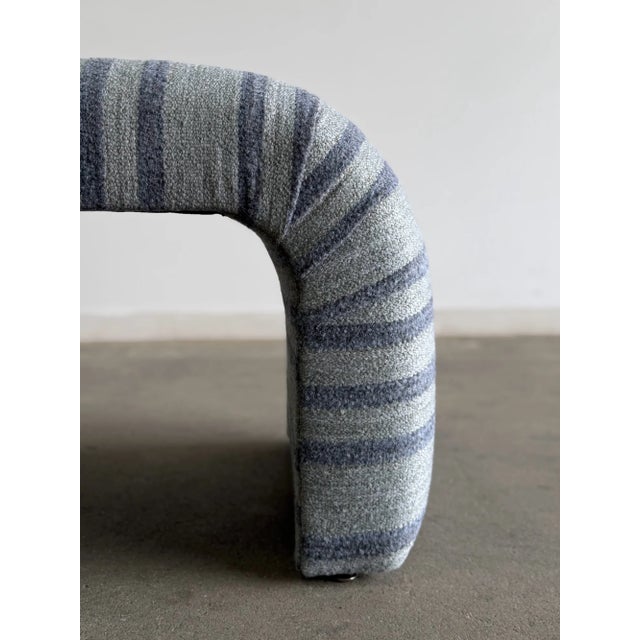 Handcrafted Striped Waterfall Stool For Sale In Los Angeles - Image 6 of 12