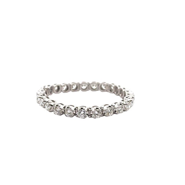 Early 21st Century 12.22 Carats Diamond Platinum Tennis Bracelet For Sale - Image 5 of 5
