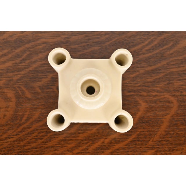 Ceramic Rookwood Pottery Arts & Crafts Glazed Ceramic Candlestick Holder, 1934 For Sale - Image 7 of 10