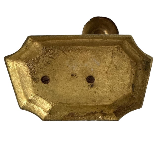 Late 19th Century French Neoclassical Brass Griffin Candlesticks – A Pair For Sale In Los Angeles - Image 6 of 7