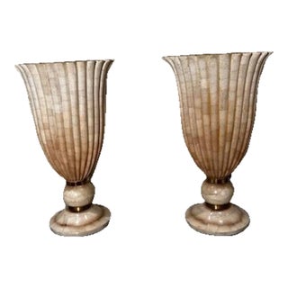 Maitland-Smith Torchere Table Lamps - a Pair For Sale