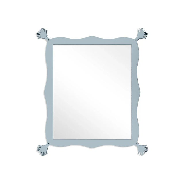 Contemporary Fleur Home Carnival Iko Iko Rectangle Mirror in Parma Gray, 39x51 For Sale - Image 3 of 3