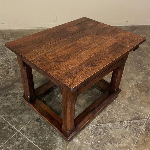 Early 19th Century Rustic Dutch Oak Side Table For Sale - Image 11 of 13