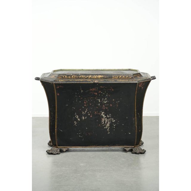 This antique coal/fireplace tray in the Chinoiserie style dates from the Napoleon III period in the 19th century. The...