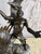 19th Century Monumental Bronze Sculpture of Native Warrior and Eagles, Dynamic Art For Sale - Image 5 of 14