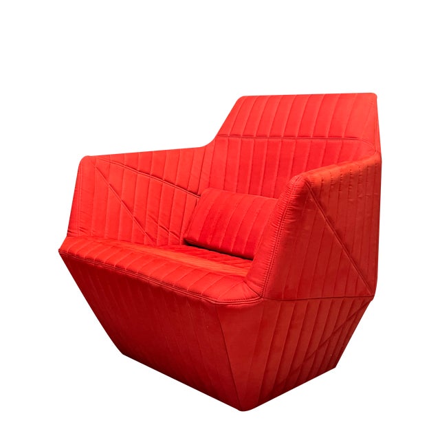Red Facett Armchair by R. & E. Bouroullc for Ligne Roset For Sale