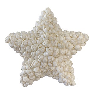 Vintage 1980’s 14.5” Seashell Encrusted Star For Sale