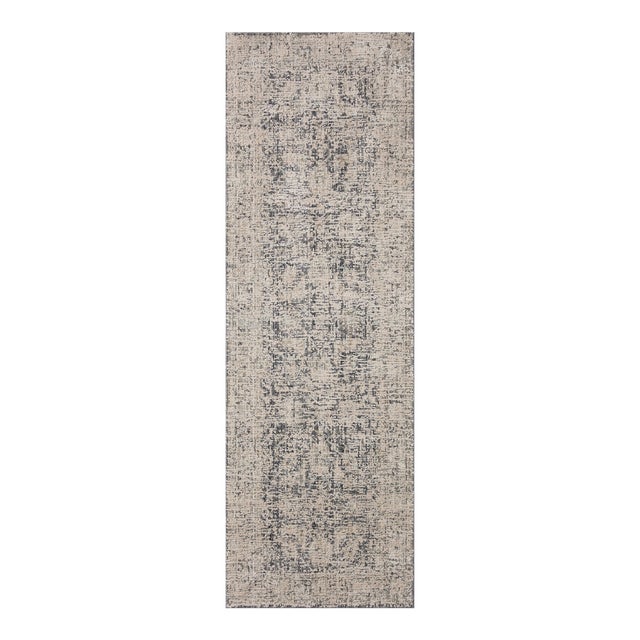 Amber Lewis x Loloi Alie Charcoal / Beige 2'-7" x 7'-9" Runner Rug For Sale