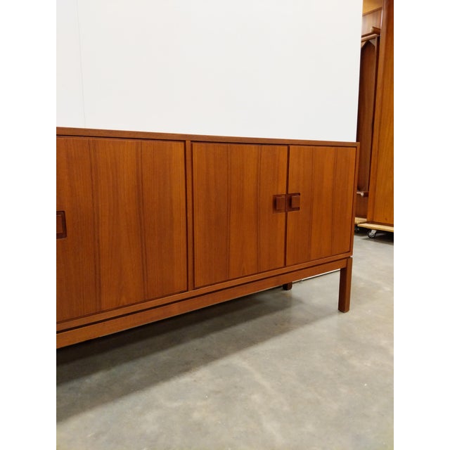 Brown Vintage Danish Modern Teak Credenza For Sale - Image 8 of 8