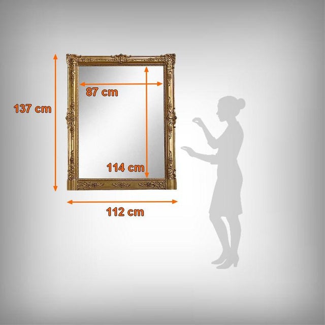 19th Century Restoration Gilded Wood Mirror For Sale - Image 14 of 15