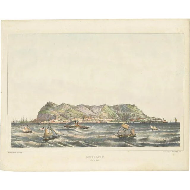 F. Appel, North Coast of Gibraltar, 1890, Paper For Sale - Image 5 of 5