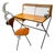 Mid-Century Modern Writing Desk Wrought Iron Wood Arthur Umanoff Elton Company For Sale