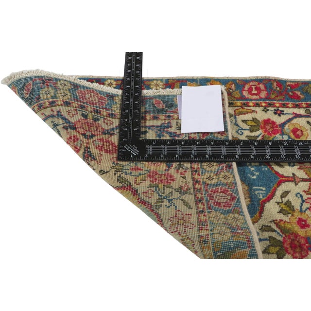 Antique Persian Tabriz Pictorial Rug - 01'08 X 02'06 For Sale - Image 4 of 8