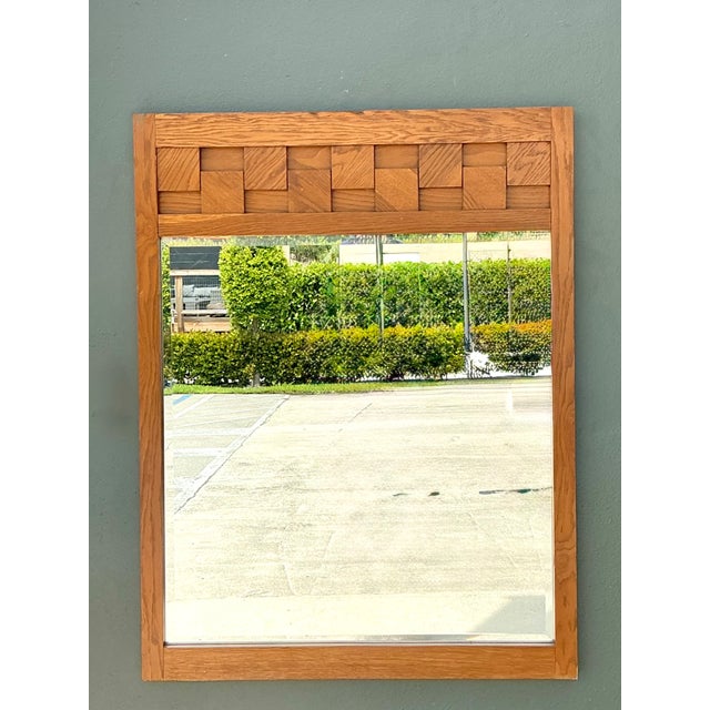 Chocolate Vintage Lane “Staccato” Wood Mosaic Frame Mirror For Sale - Image 8 of 15