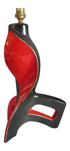 French Ceramic Table Lamp from Vallauris, 1950s