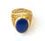 18k Gold Filigree Lapis Lazuli Ring For Sale - Image 9 of 11