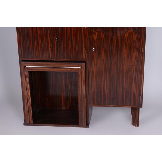 Art Deco Secretary Sideboard in Macassar & Maple, 1930s For Sale - Image 6 of 17
