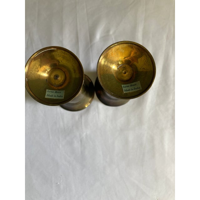 1950s Vintage Sarna Brass Goblets- Set of 2 For Sale - Image 5 of 7