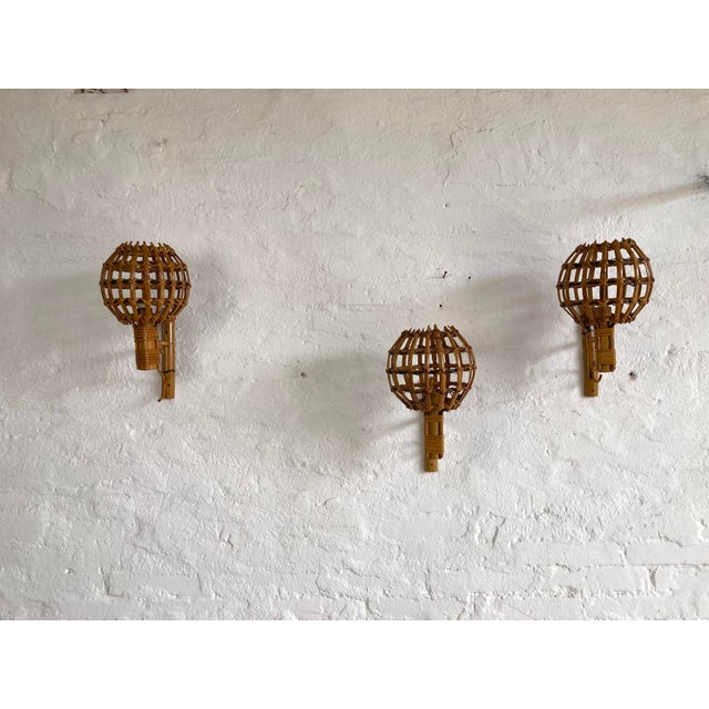 Wall Lights attributed to Louis Sognot, 1960s, Set of 3 For Sale - Image 4 of 13