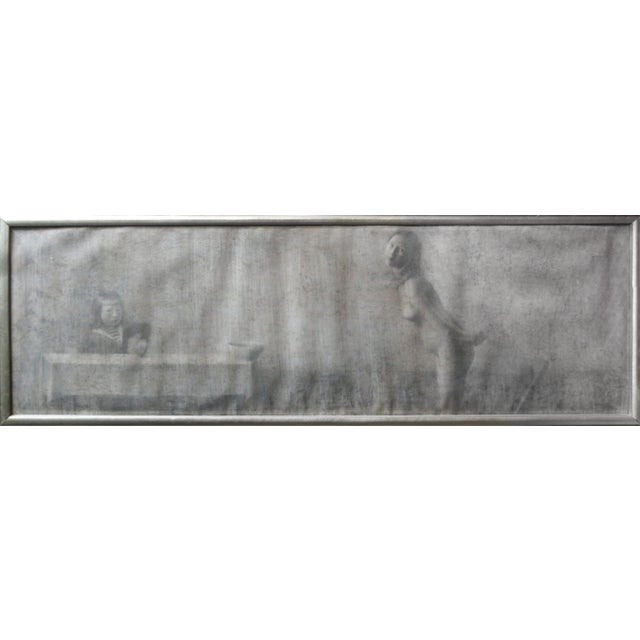 Boris Zaborov Garcon pres d'une Table et une Nue 1996 For Sale