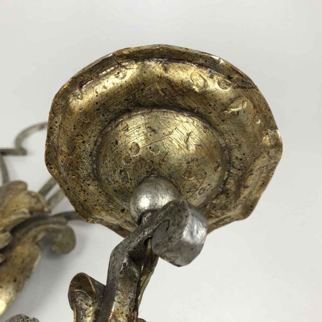 Silver and Gold Iron Appliques, 1980s, Set of 2 For Sale - Image 7 of 8