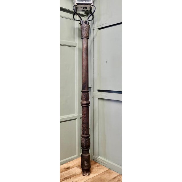 Victorian Copper Iron Lamp Post For Sale - Image 3 of 8