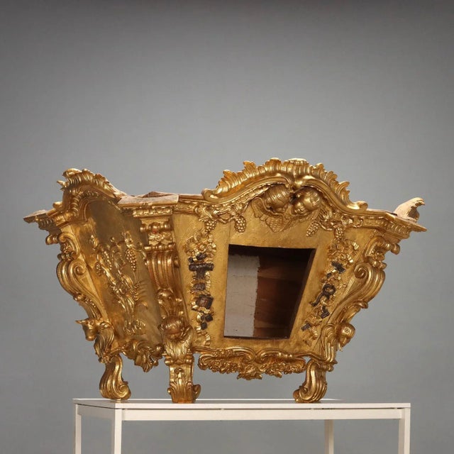Italian Case in Carved Gilded Linden Wood For Sale - Image 16 of 16