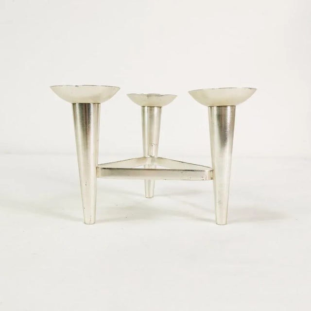 Modernist Plated Candlestick from WMF, Germany, 1960s For Sale - Image 9 of 11