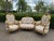1970 French Louis XVI Gold Beech Damask Sofa Set - 3 PCS For Sale - Image 18 of 18