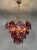 Burgundy 21st Century Italian Tiered Murano Disco Chandelier by Fabio LTD For Sale - Image 8 of 13