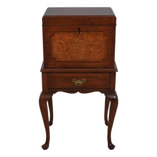 Henkel Harris Cherry Fall Front Silver Chest For Sale
