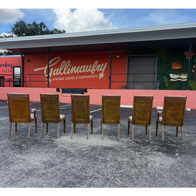Mid Century Mastercraft Burl Dining Set For Sale - Image 12 of 17