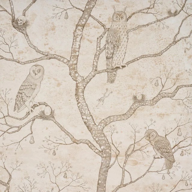 Schumacher L’ Attesa Nella Notte Wallpaper In Ivory For Sale