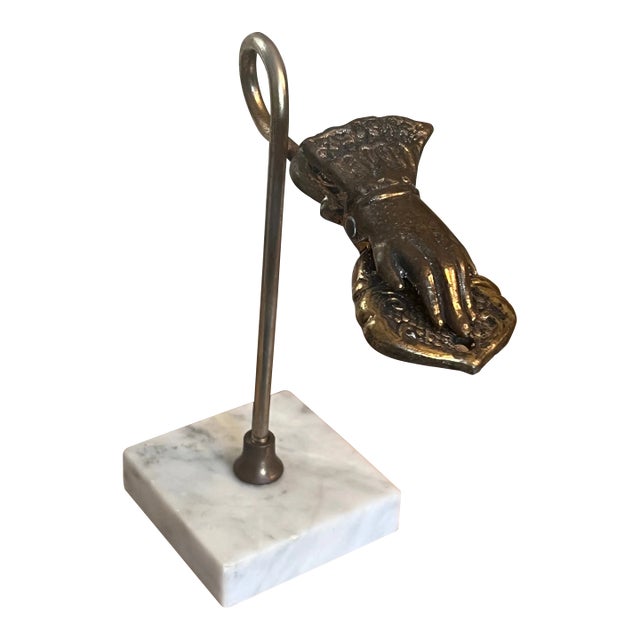 Vintage Victorian Style Decorative Hand Clip With Stone Like Base For Sale