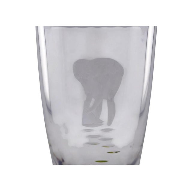 Swedish Engraved Glass Vase by Vicke Lindstrand for Kosta, 1960s For Sale - Image 8 of 15