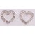 2010s 14 Karat White Gold Heart Button Earrings With Round Diamonds For Sale - Image 5 of 5