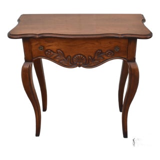 Hekman Italian Provincial Wood Table Vintage Carved Accent Console For Sale