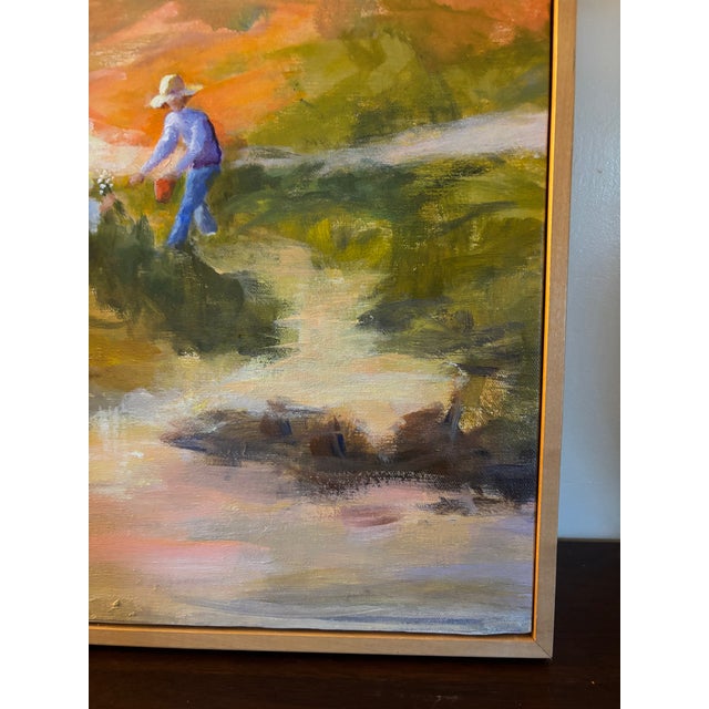 1990s 1990s Coastal Painting, Framed - Unsigned For Sale - Image 5 of 8