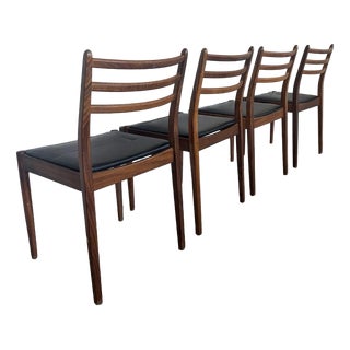 Teak Ladder-Back Dining Chairs, 1960s, Set of 4 For Sale
