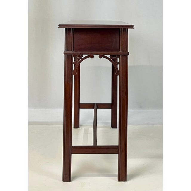 Councill Craftsmen Chippendale Mahogany Single-Drawer Console Table For Sale - Image 12 of 17