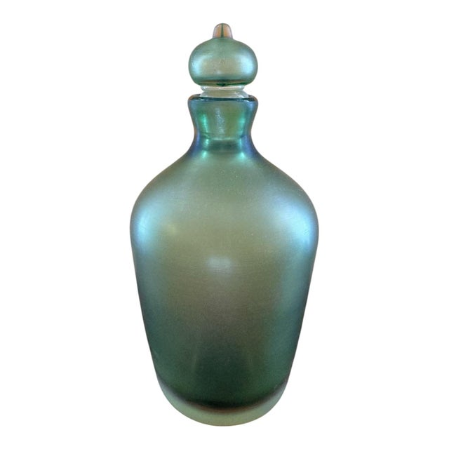 Green Bottle in Murano Glass from Venini, 1990s For Sale - Image 8 of 8
