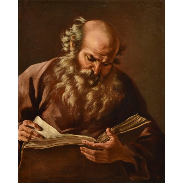 Giovanni Battista Beinaschi, Portrait of the Philosopher Heraclitus, 1670, Oil on Canvas For Sale - Image 9 of 13