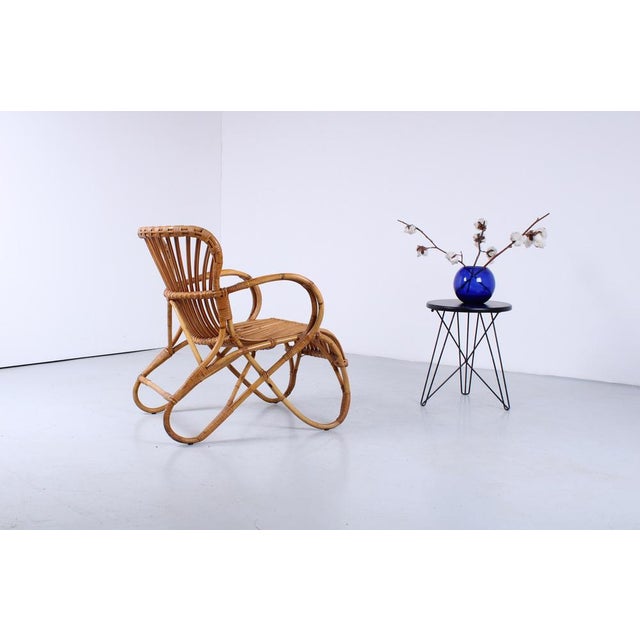 Rattan Easy Chair No. 174 by Rohe Noordwolde, 1960s For Sale - Image 14 of 18
