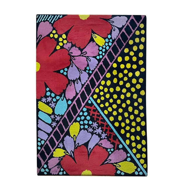 Flower Power Rug, 1970s For Sale - Image 12 of 12