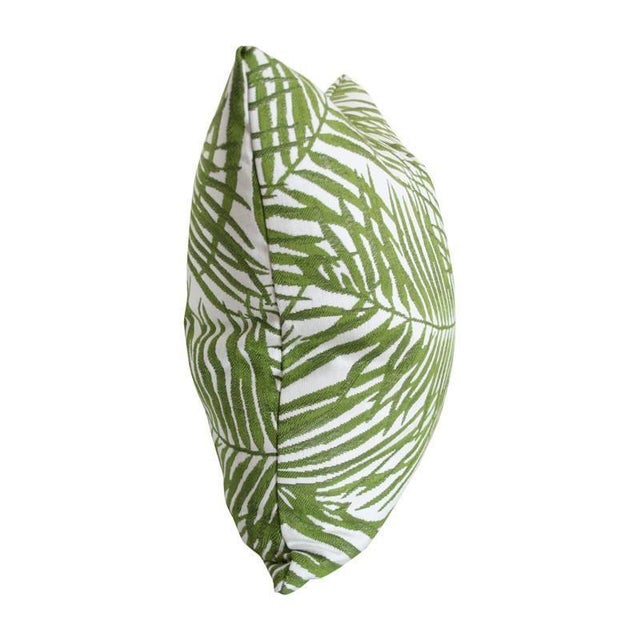 Modern Kravet Heat Wave Palm 22" Square Designer Pillows With Feather Down Inserts - Set of 3 For Sale - Image 3 of 3