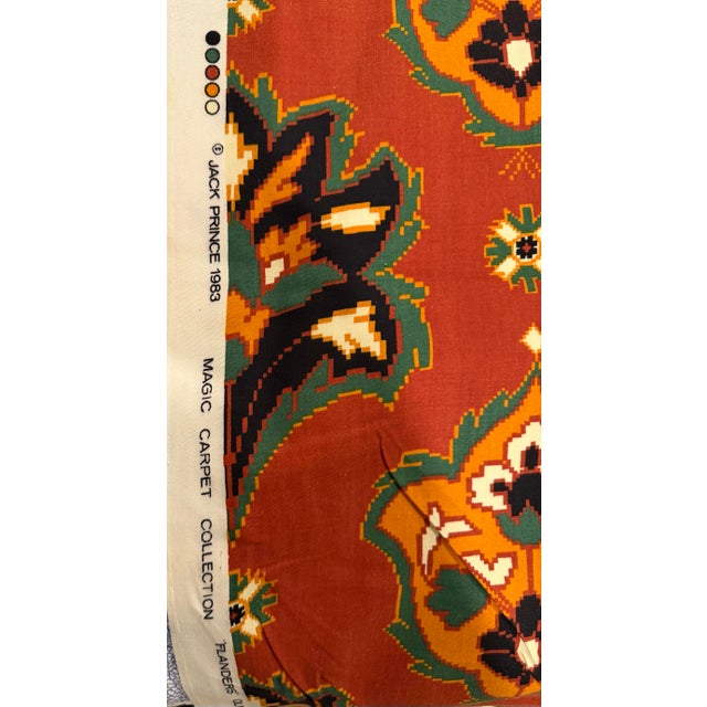 1983 Jack Prince "Flanders" Ikat Fabric, Old Deerfield, 2.5+ Yards For Sale - Image 4 of 5